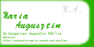 maria augusztin business card